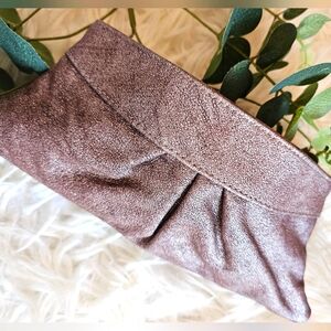 Lauren Merkin Metallic Brown Clutch
